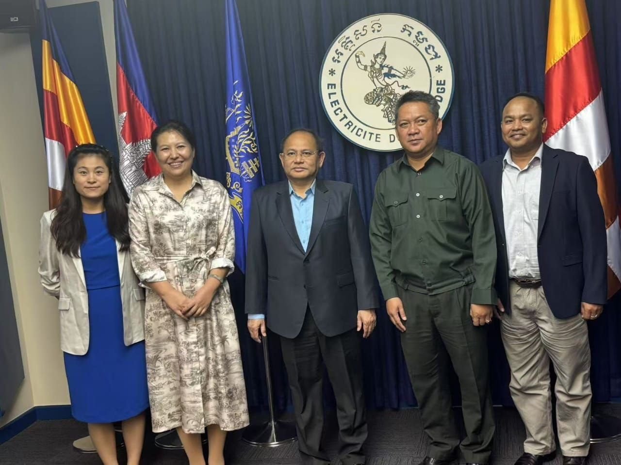 Meeting at Electricité du Cambodge headquarters